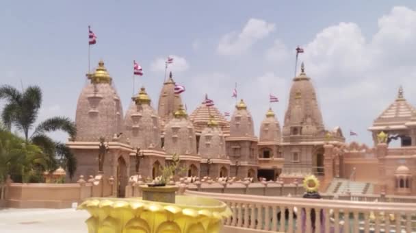 Templo Swaminarayan Nilkanth Dham Poicha Gujarat Índia — Vídeo de Stock