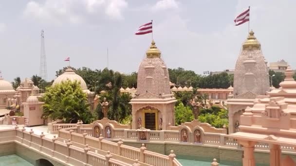 Swaminarayan Temple Nilkanth Dham Poicha Gujarat India — 图库视频影像