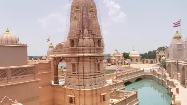Swaminarayan Temple Nilkanth Dham Poicha Gujarat India — Stock video