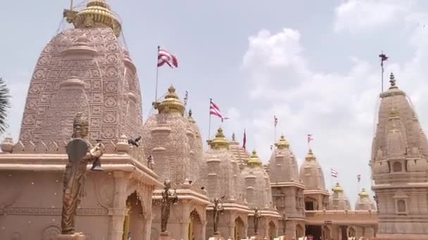 Templo Swaminarayan Nilkanth Dham Poicha Gujarat Índia — Vídeo de Stock