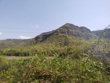 Dağ manzaralı Pavagad Champaner gujarat Hindistan