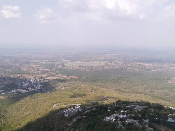 Erdőre Hegyekre Néző Pavagadh — Stock Fotó