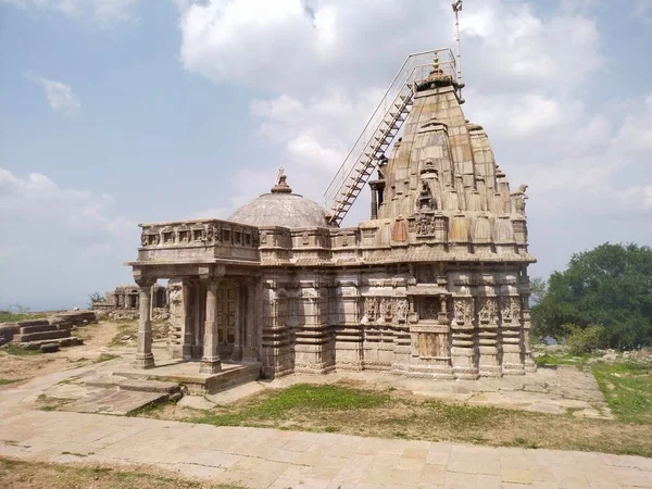 Old Hindu Temple Ruins Khajuraho Temple — 图库照片