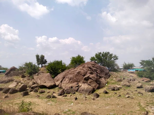 Wald Und Bergblick Pavagadh — Stockfoto