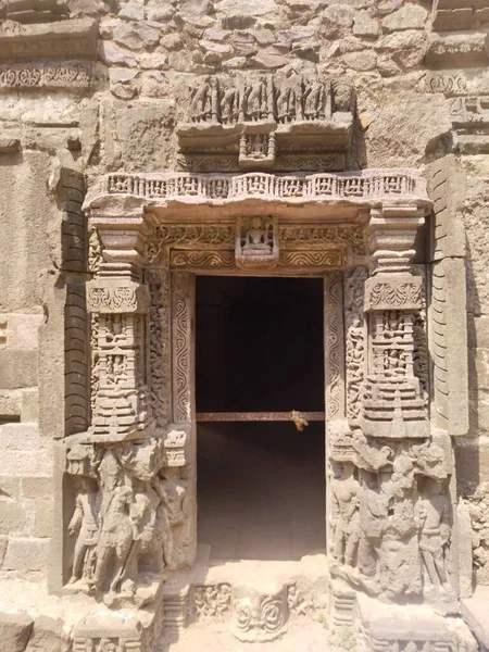 Old Hindu Temple Ruins Khajuraho Temple — 图库照片