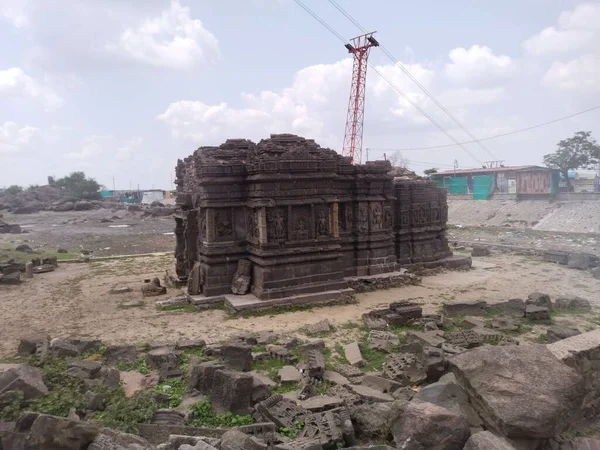 Staré Hinduistické Chrámové Zříceniny Chrámu Khajuraho — Stock fotografie