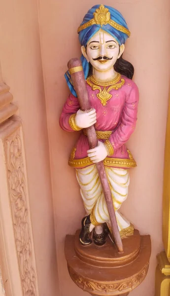 Hindugott Krishna Statue Aus Dem Khajuraho Tempel Indien — Stockfoto