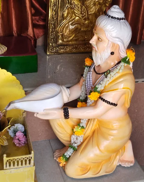 Estátua Krishna Deus Hindu Nilkanth Dham Poicha Gujarat Índia — Fotografia de Stock