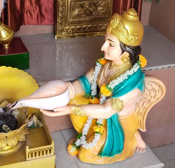 Dieu Hindou Krishna Statue Nilkanth Dham Poicha Gujarat Inde — Photo