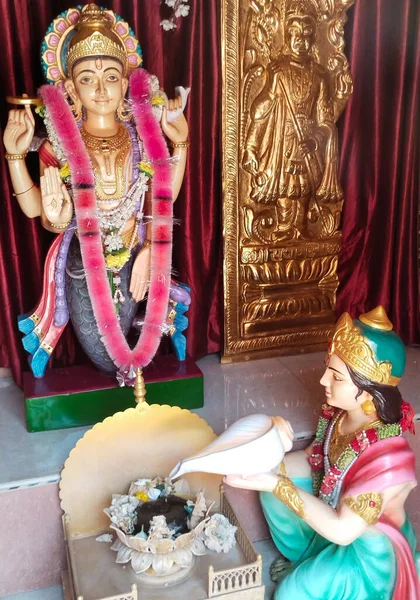 Statue Dieu Hindou Nilkanth Dham Poicha Gujarat Inde — Photo
