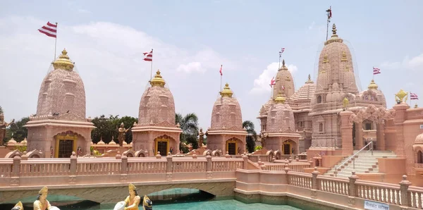 Hinduistický Chrám Nilkanth Dham Poicha Gujarat Indie — Stock fotografie