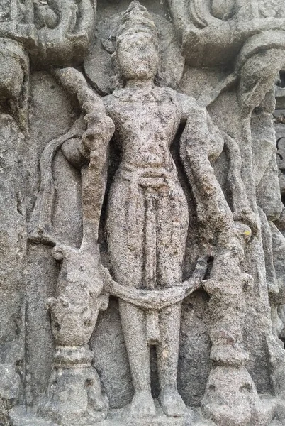 Vecchia Statua Del Dio Indù Dall India Del Tempio Khajuraho — Foto Stock