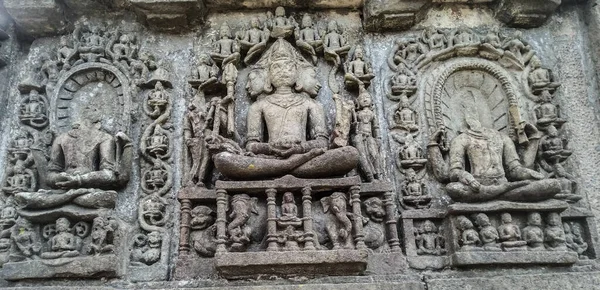 Vecchia Statua Del Dio Indù Dall India Del Tempio Khajuraho — Foto Stock