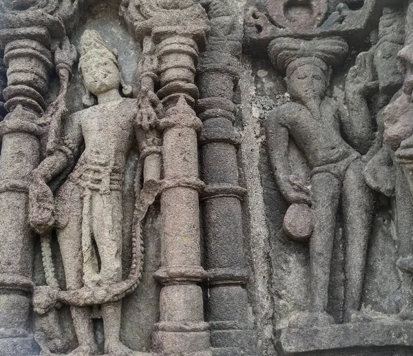 Gammal Hinduisk Gudastaty Från Khajuraho Tempel India — Stockfoto