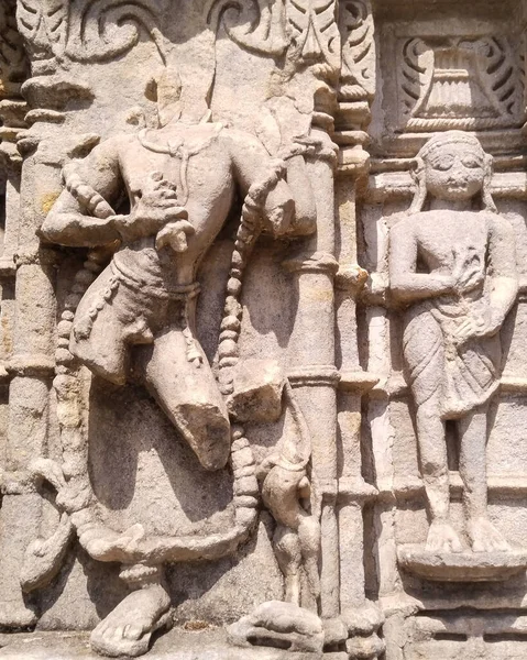 Gammal Hinduisk Gudastaty Från Khajuraho Tempel India — Stockfoto