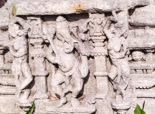 Παλιό Ινδουιστικό Άγαλμα Θεού Από Ναό Khajuraho Ινδία — Φωτογραφία Αρχείου
