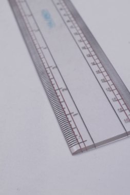 Cetvel aşırı yakın çekim makro stok fotoğraf