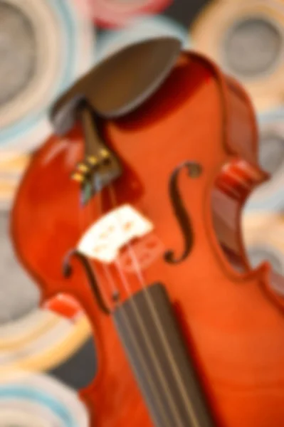 Крупним Планом Знімок Скрипки Дуже Який Дефект Поля Розмита Фотографія — стокове фото
