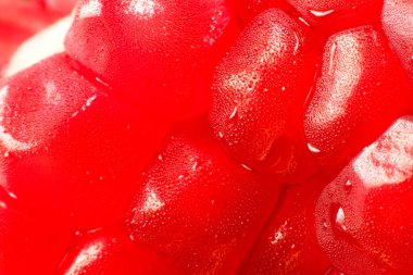 Nar tohumlarının aşırı yakın görüntüsü