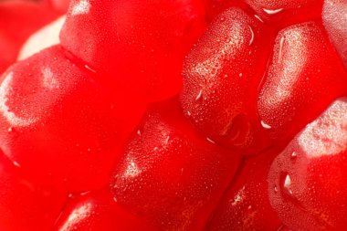 Nar tohumlarının aşırı yakın görüntüsü