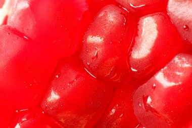 Nar tohumlarının aşırı yakın görüntüsü