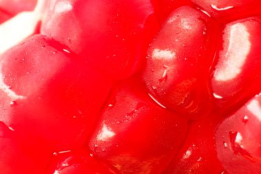 Nar tohumlarının aşırı yakın görüntüsü