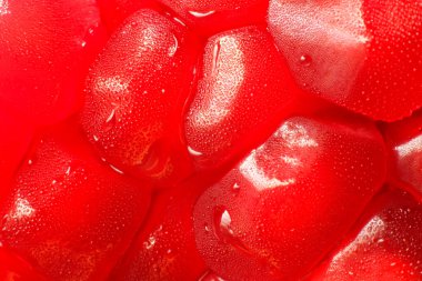 Nar tohumlarının aşırı yakın görüntüsü