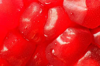 Nar tohumlarının aşırı yakın görüntüsü