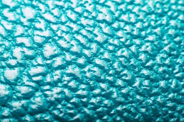 Hemelsblauwe Lederen Textuur Achtergrond Oppervlak Stock Foto Selectieve Focus Wazig — Stockfoto