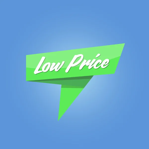 Preço baixo venda verde Etiqueta — Vetor de Stock