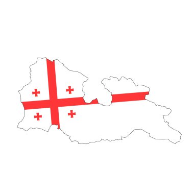 Georgia, bayrak-harita