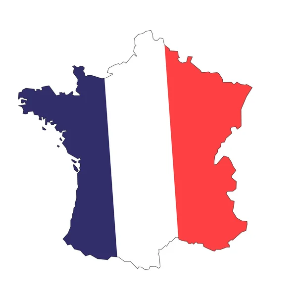 Francja, flaga mapa — Wektor stockowy