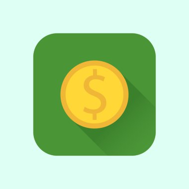 Simge sikke içine düz stil