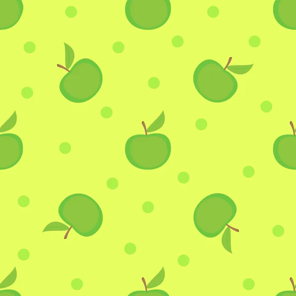 Patrón de manzana verde — Vector de stock