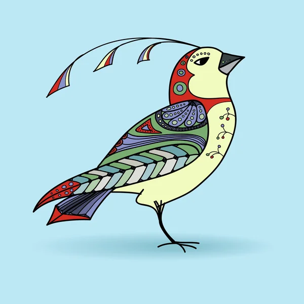 Pájaro abstracto mágico en kolor — Vector de stock