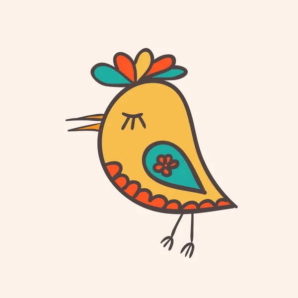 Pájaro feliz abstracto. Ilustración vectorial — Archivo Imágenes Vectoriales