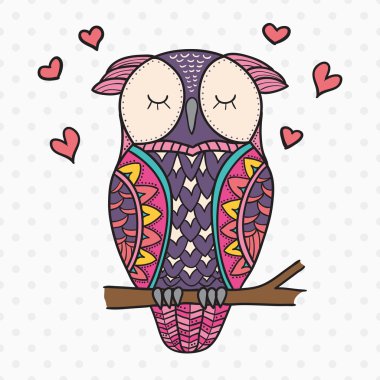 Renk sevimli dekoratif süs baykuş aşık