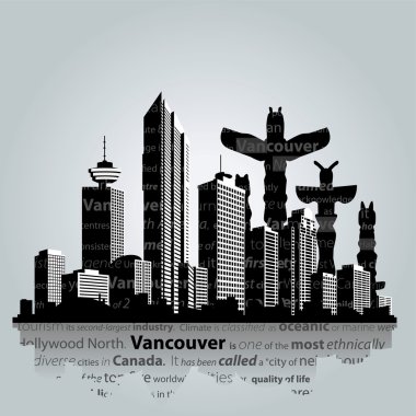 Vancouver vektör cityscape.