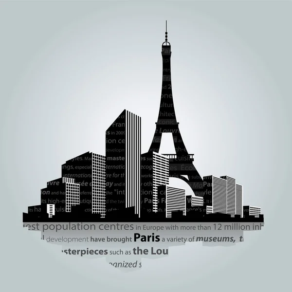 París ciudad — Vector de stock