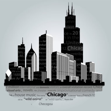 Chicago city. clipart