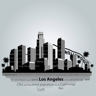 Los Angeles şehir silueti.