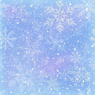 Winter seamless pattern with snowflakes clipart