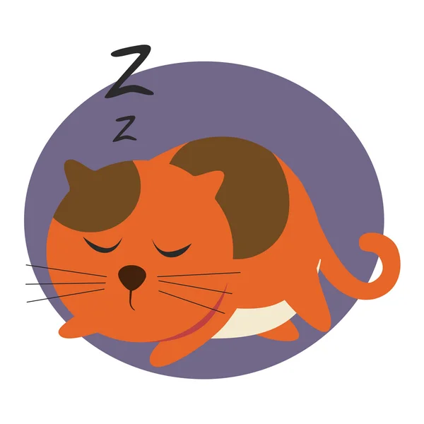Gato rojo durmiendo — Archivo Imágenes Vectoriales