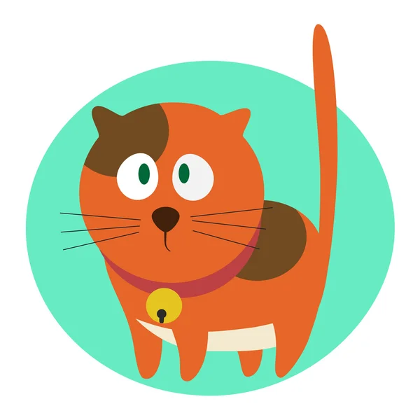 Lindo gato rojo — Vector de stock