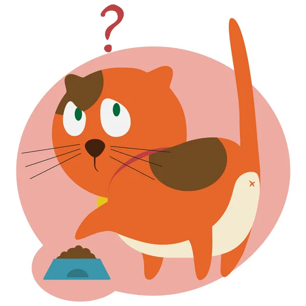 Red cat at the kitchen — Stock Vector