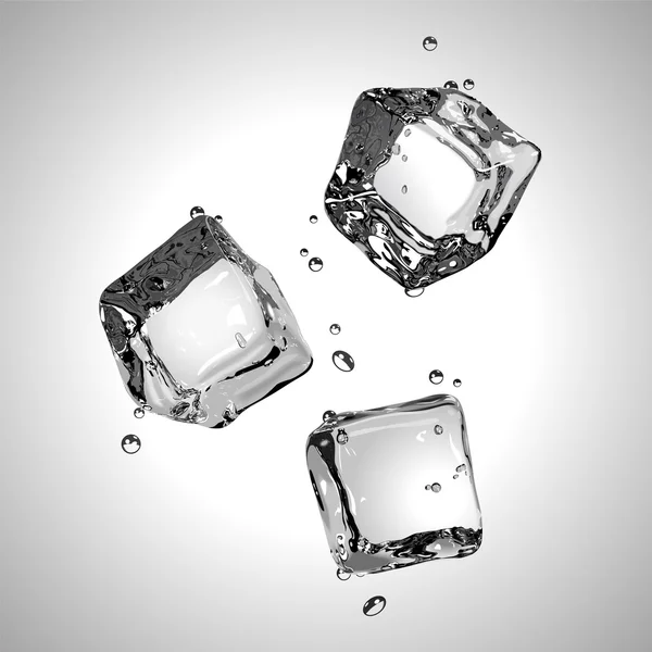 Вектор. Три кубики льоду. ЕПС10 . — стоковий вектор
