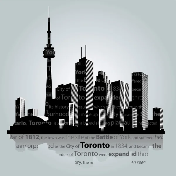 Toronto city silhouette. — Stock Vector