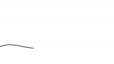 Continuous drawing line art of the heart. Hand-drawn one line. Concept of volunteering, charity and love. 4k animation