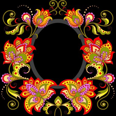 Dekoratif oval çerçeve