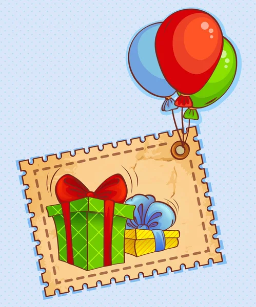 Tarjeta de felicitación Vintage — Vector de stock